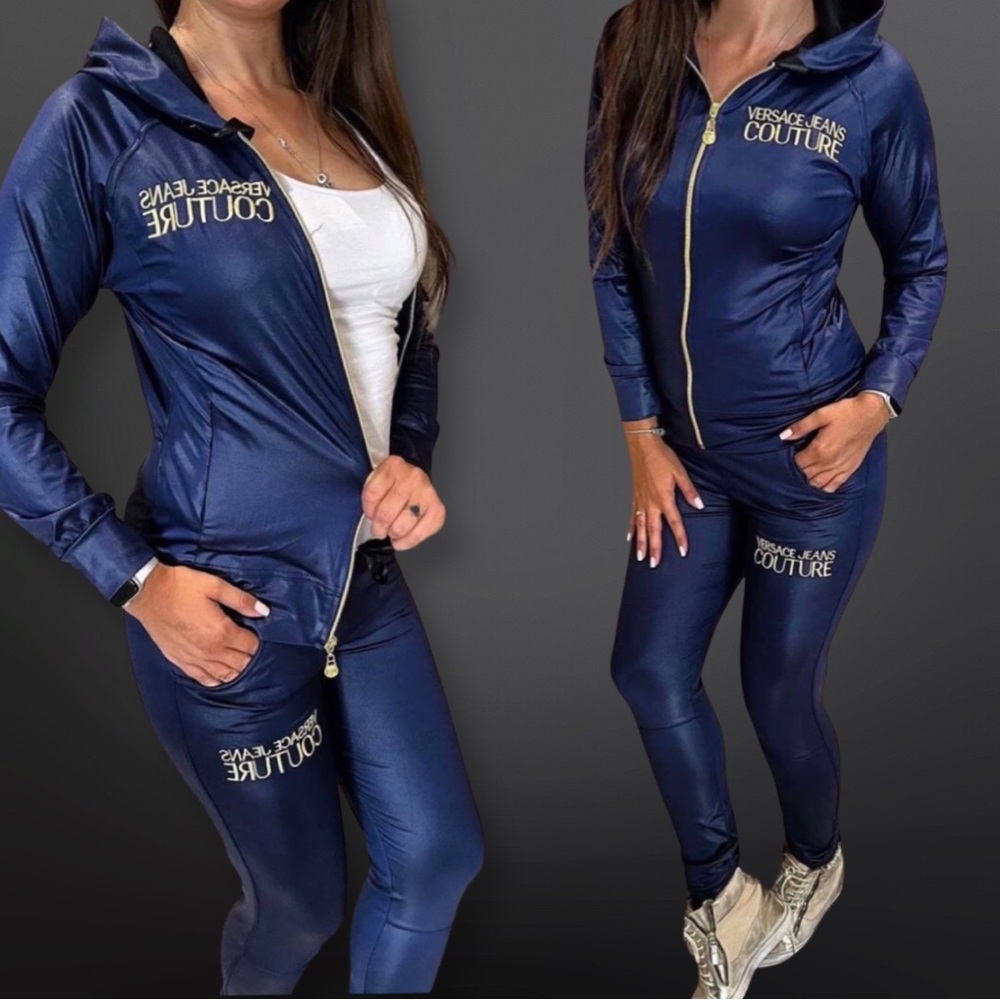 Versace Jeans Couture Women Hooded Jacket/Sport Pants/Track Suit set M